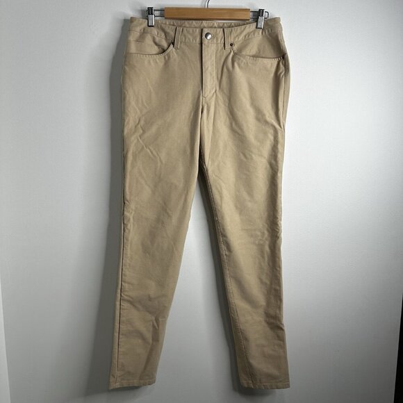 Lululemon ABC Slim Fit 5 Pocket Pant Mens Sz 32 Utilitech Artifact Brown LM5ABNS - Picture 1 of 12